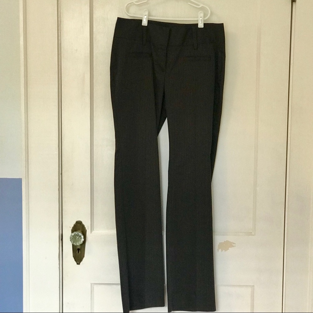 NWT CAbi Work Trousers Grey with Blue Pinstripes 4